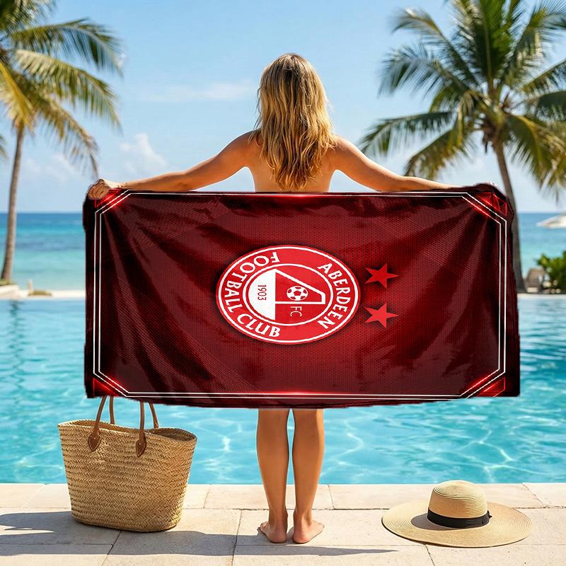 Asciugamano da Spiaggia Asciugatura Rapida Aberdeen FC Stampa Microfibra Assorbente Portatile da Viaggio Asciugamano da Nuoto