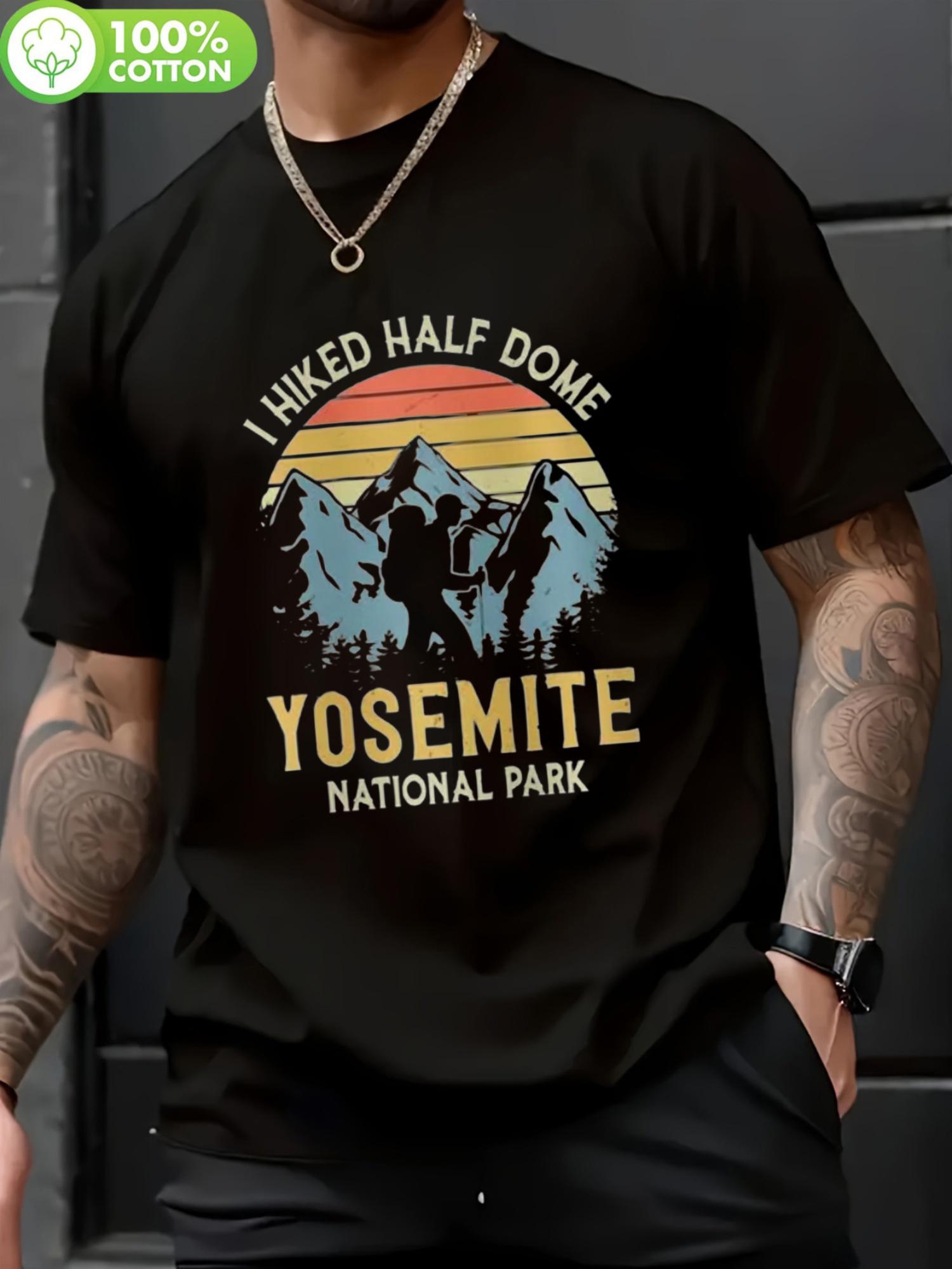 Yosemite National Park Hiking Graphic T-shirt - Cotton XXXL