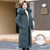 Middle-aged mother over the knee long down cotton-padded jacket women's winter new cotton-padded jacket foreign style year-old cotton-padded jacket