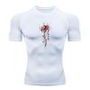Men's Compression Workout Tshirt, Casual Red Spider Lily Bus