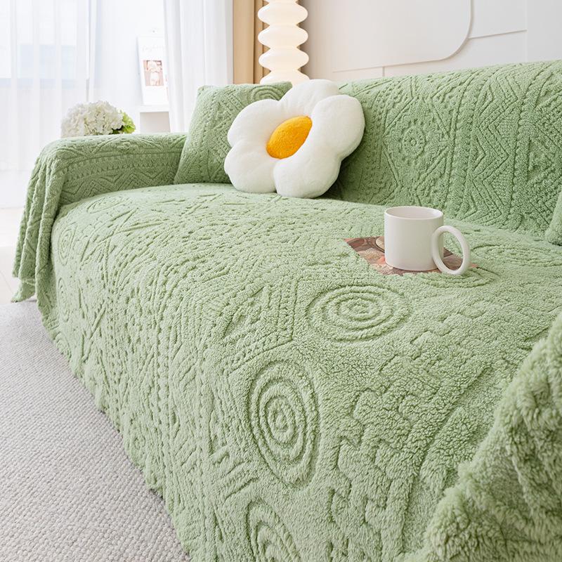 Simple Roman Holiday Plush Sofa Towel Living Room All-Inclusive Universal Dust Cover Nap Blanket Blanket