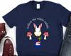 Follow The White Rabbit T-Shirt - Psychedelic Wonderland Tee, Trippy Mushroom Shirt, Alice In Wonderland Aesthetic, Festival Clothing Shirt