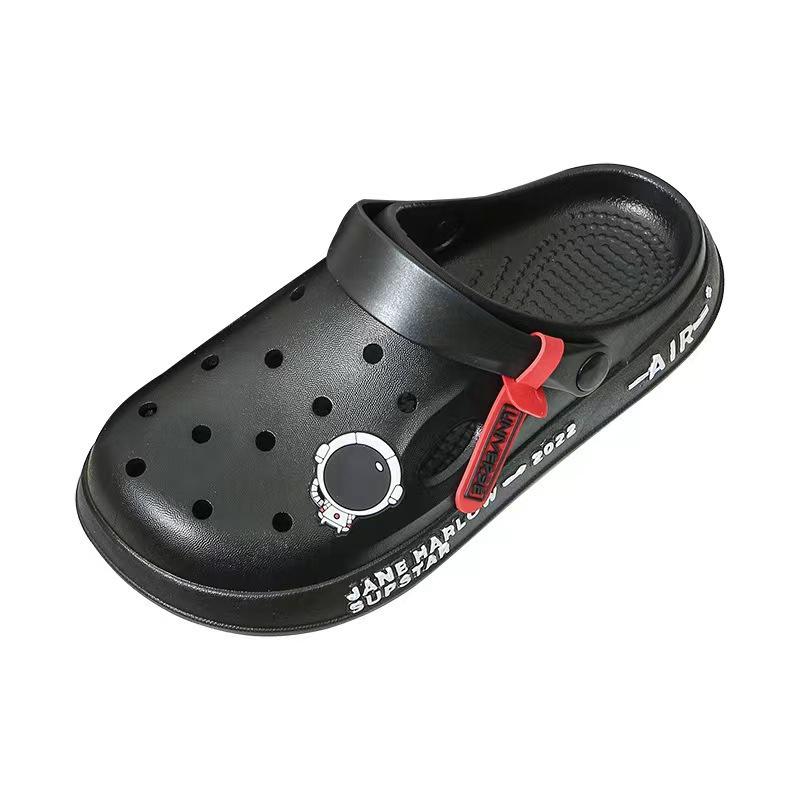 Hole Shoes Men's New Year Couple Platform Slippers Bag Head Sandals Non-slip Casual Soft-soled Beach Shoes Men