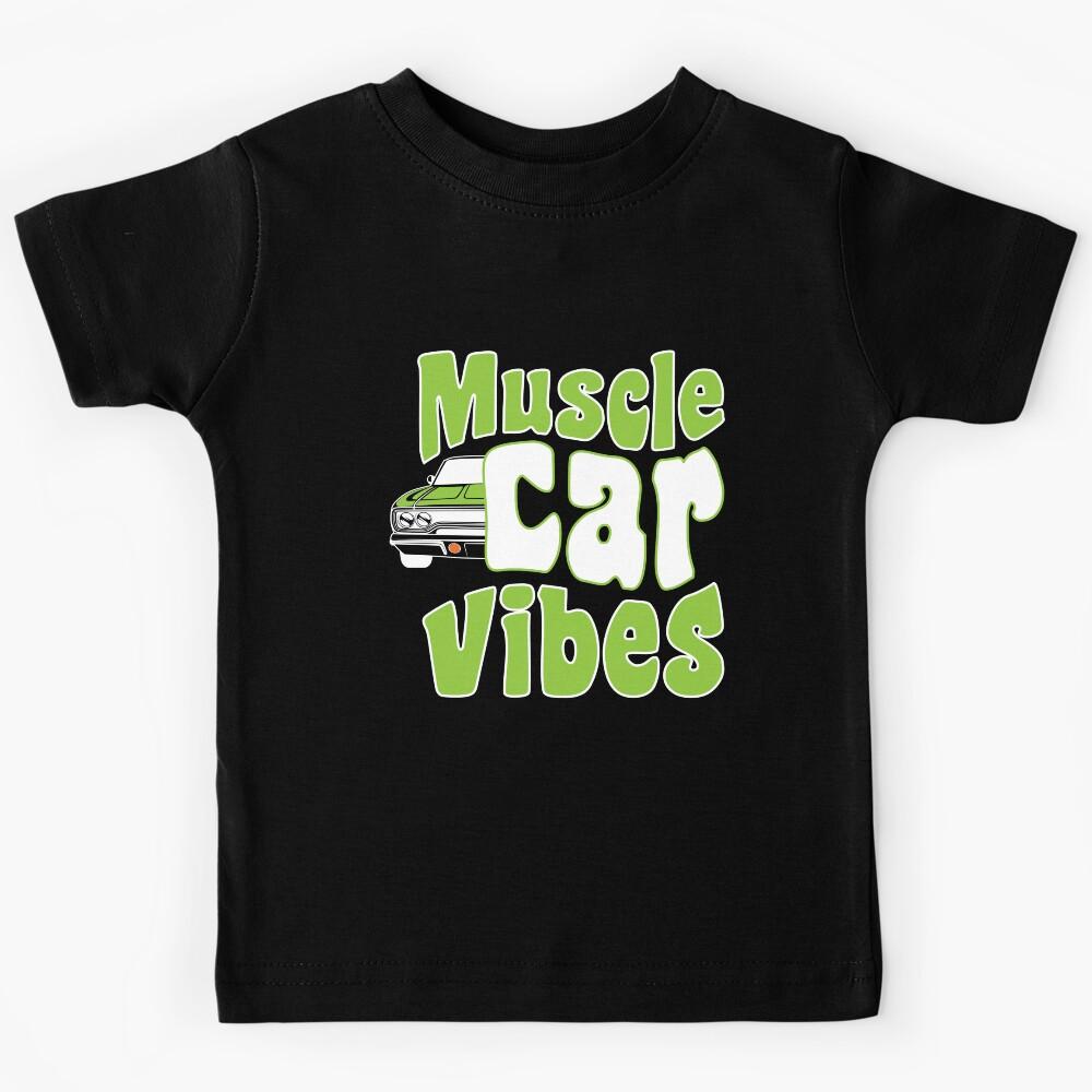 Muscle Car Vibes Classic Cars Enthusiast American Muscle Kids T-Shirt 130