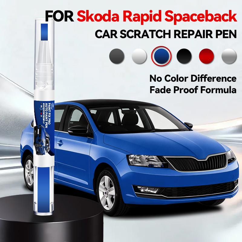 For Skoda Rapid Spaceback Car Paint Repair Pen Touch Up Scratch Remover DIY Auto Accessories Gold Black White Gray Green LP7R