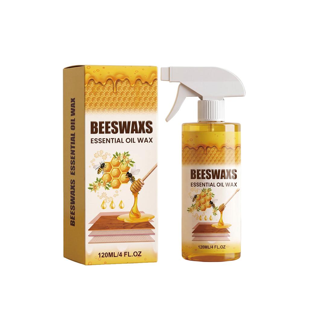 Bienenwachs Ätherisches Öl Wachsspray 120ml Holzpolitur Spray für Möbel und Holzoberflächen Schützende Wachsbehandlung