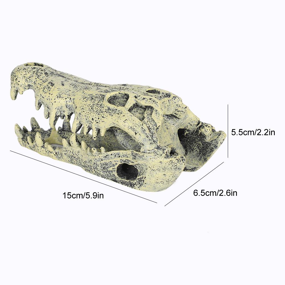 Resin Skull Ornament, Elegant Aquarium Decoration with Simulated Natural Design, for Fish   Landscape