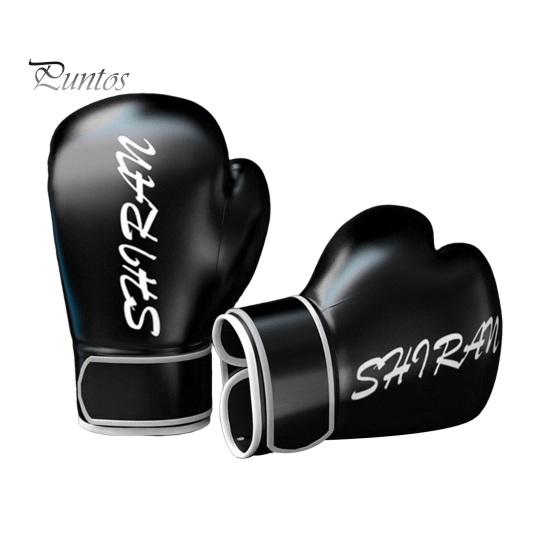 

1 пара боксерських рукавичок зі штучної шкіри Професійні тренування Муай Тай Безкоштовний спаринг Боротьба Важкий боксерський мішок Дорослі Дитячі рукавиці Захист рук Adult чорний