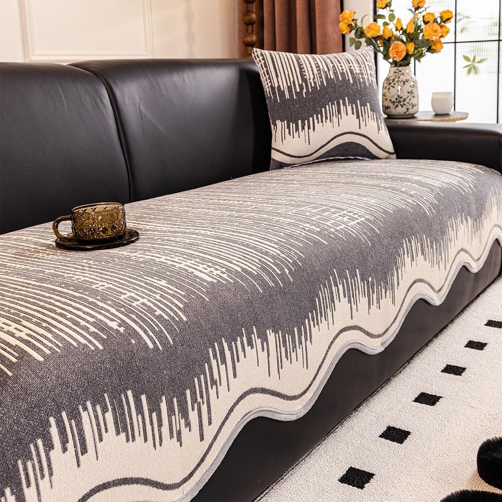 Geometric Milk Silk Sofa Seat Cover Pet Friendly S/M/L/Xl High Elasticity Sofa Slipcovers Couch Cap Furniture Case Soft