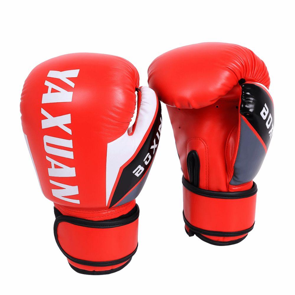 

1 Pair PU Leather Kickboxing Gloves Breathable Training Gloves Boxing Gloves for Kids Training красный