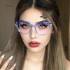 Fashion TR90 Retro Cat Eye Anti-blue Light Glasses Frame Women New Ultra-light Frame Glasses Blue Light Blocking Glasses