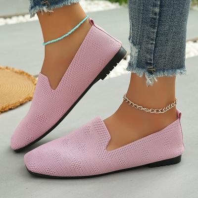 Fashion Women Spring Autumn New Ballet Flat Shoes Women Mesh Breathable Square Toe Casual Comfortable Sneakers for Women