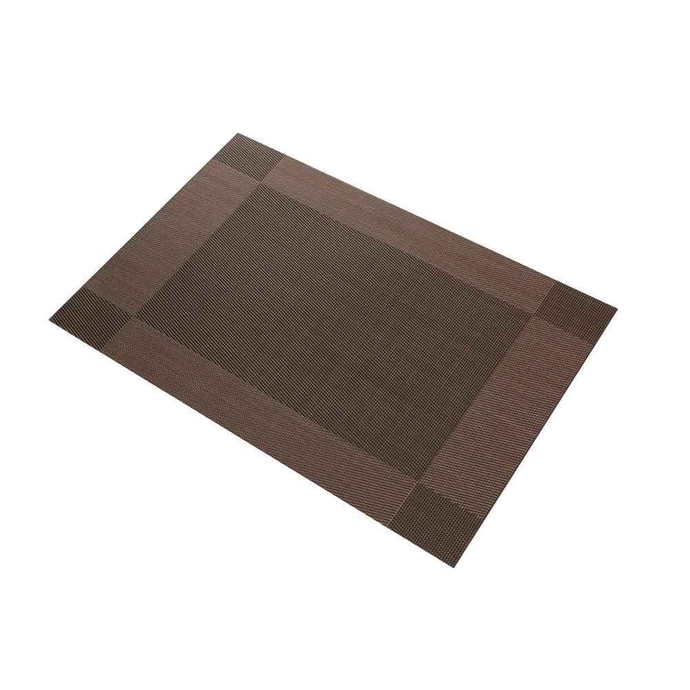 NO.HS PVC Rectangle Placemat Heat Insulated Bowl Dish Mat Dining Table Decor Heat Resistant Mat