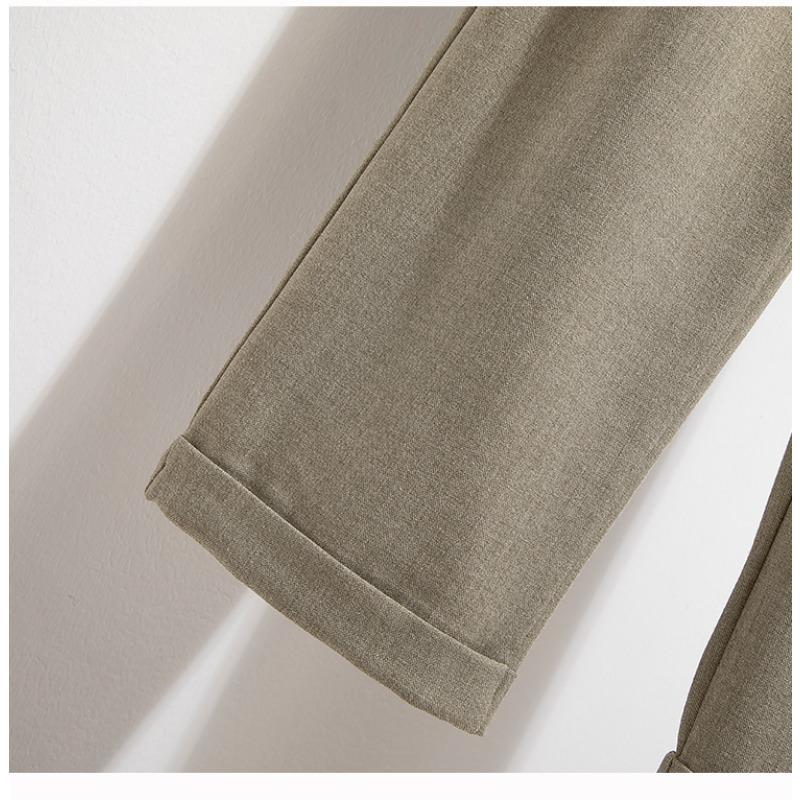 Dimanaf 2024 Spring Summer Plus Size Women Long Pants Trousers Loose Wide Leg Pants Casual Solid Large Size 5XL A