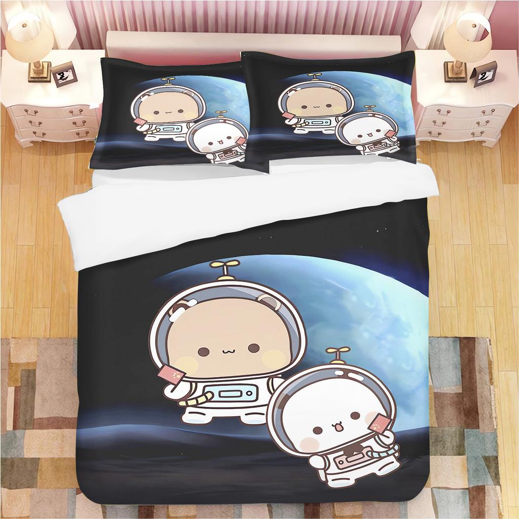 Schattige Bubu Dudu Cartoon Beer Panda Dekbedovertrek Kawaii Beddengoedsets Zachte Dekbedovertrek en Kussenslopen Eenpersoons/Tweepersoons/Queen/King Jongens