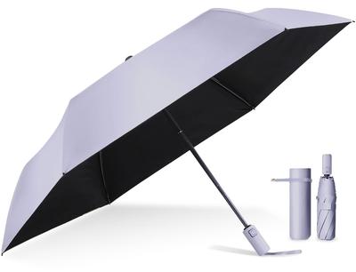 Folding Parasol for UV Light Blocking Lightweight, Women, Protection, 100% (Classic Gray)