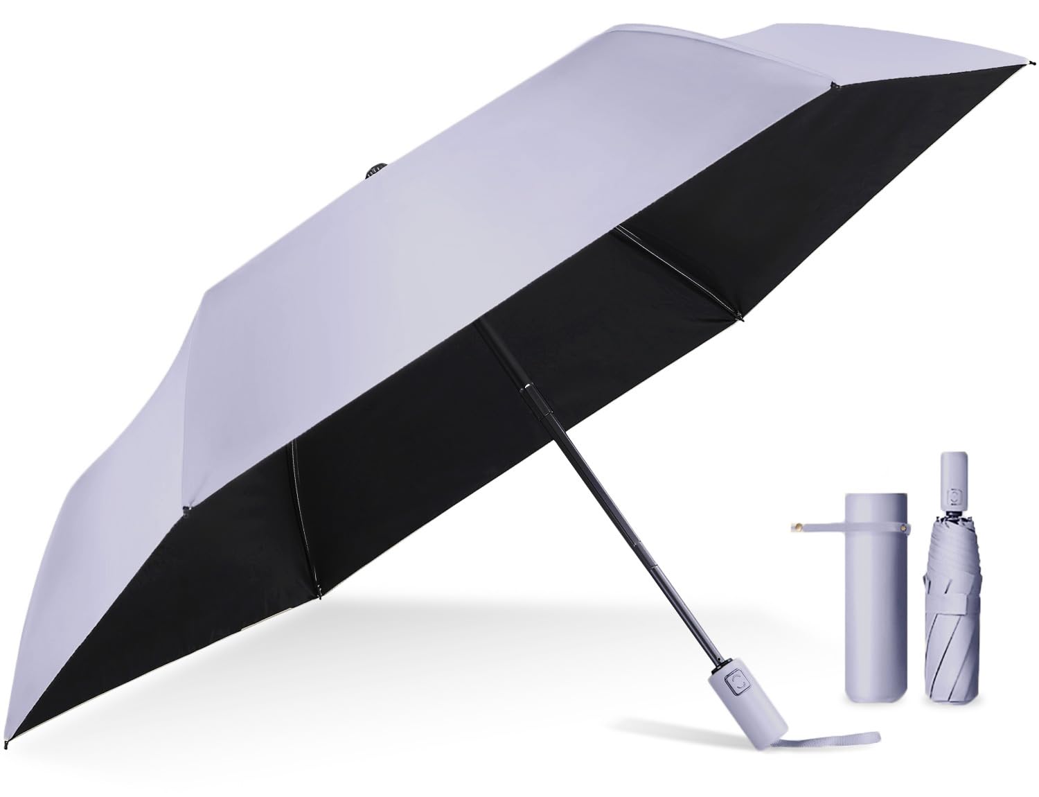 

Складной УФ-зонт-блэкаут, Легкий, Женский, Защита, 100% (Классический серый)