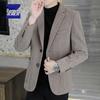 Romon Son Men's Korean Style Casual Woolen Blazer - Autumn/Winter Single-Breasted Suit