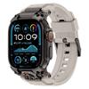 Luxusní gumový řemínek pro Apple Watch Band Ultra 3 49mm Řemínek pro iWatch Ultra 2 49mm Kovový konektor Silikonové poutko Pancéřovaný náramek