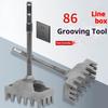 1Pcs Multi-Function Trapezoidal Teeth Concrete Hole Bit Rectangle Slot Tool Square Hole Socket Sloter Portable Square Hole Punch