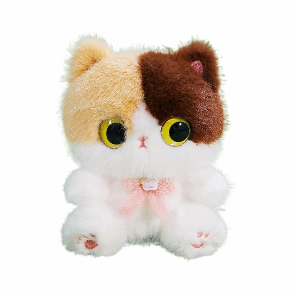 Stuffed Animals Black Cat Plush Toy Furry Cat Table Doll Siamese Cat Doll  Birthday Gifts