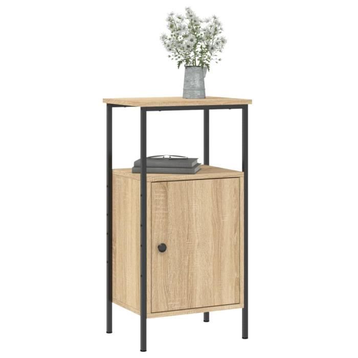 VidaXL Bedside Table Sonoma Oak 41x31x80 Cm Engineered Wood 825925