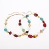 Bohemian Colored Resin Beaded Necklace For Women Vintage Adjustable Acrylic Short Choker Jewelry Gift