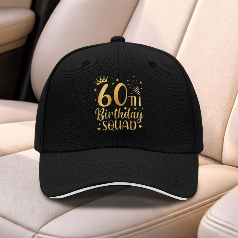 pc th Birthday Party Sandwich Baseball Cap Adjustable Outdoor Duckbill Hat Essential Item for Unisex and Women for Daily Com
