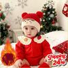 Baby Winter Strickmütze Neujahrsrot Warme Mütze mit Ohrenschutz Weiche Baby Kleinkind Strickmütze Perfekt für Weihnachtsfeiertag