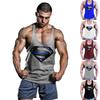 Hochwertiges Herren Bodybuilding Tank Top Muskel T-Shirt mit 3D Superman Design