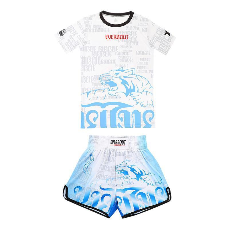 Breathable Cycling Jersey Set Short Sleeve Shorts Training Suit Boxing MMA Sanda Workout