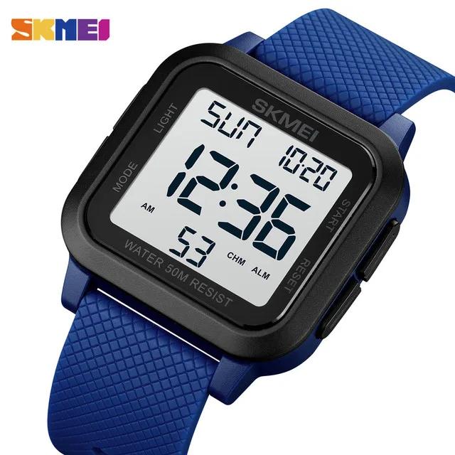 SKMEI 1894 Sport Elektronische Uhr für Herren Stoßfest Wasserdicht Countdown Herren Armbanduhr Militärischer Wecker 1960 Reloj Hombre