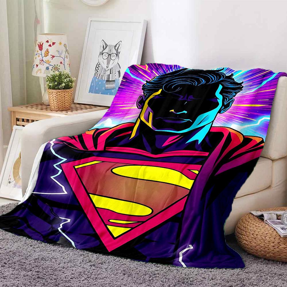 1 Stück Superman Flanell Überwurfdecke Weich, Warm & Gemütlich für Sofa, Bett, Büro und Reisen Vielseitig für Alle Jahreszeiten Geschenk, Weihnachtsgeschenk