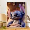 Disney Diamond Painting Kit Stitch Sleeping Hand Embroidery 5D DIY Diamond Art Home Decor Creative Handicrafts for Bedroom Wall Decor Art