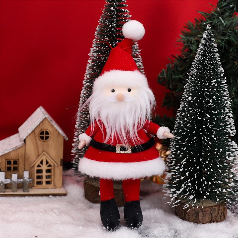 Boże Narodzenie Dekoracje Materiały Tkanina Pluszowa Lalka Mała Figurka Wisiorek Święty Mikołaj Elfy Choinka Prezent Noworoczny Wisząca Ozdoba