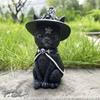 Garden Witch Cat Sculpture Gothic Kitten Decoration Halloween Magic Cat Statue Resin Craft Ornament Home Outdoor Courtyard Decor