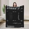 Counter Strike CSGO Knitted Blanket  Shooting Game Art Flannel Throw for Bed Travel Decoration Soft MultiFunction Blanket
