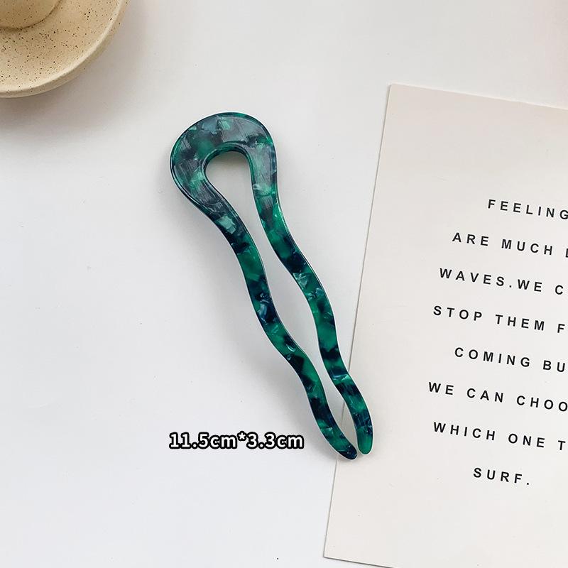 Mode Haarstäbe Haarspangen für Frauen Bunte Marmorstruktur Acetat Haarspange Mädchen Haaraccessoires Haarstäbe Neu