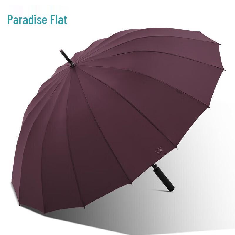 Paradise Umbrella 16-Rib Straight Handle Automatic Open Umbrella Large 2-3 Person