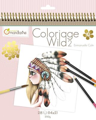 Cartea de colorat Avenue Mandarin Wild 2 și Cartea de colorat cu flori pentru adulți Avenue Mandarin avmgy068 (Fete 2)