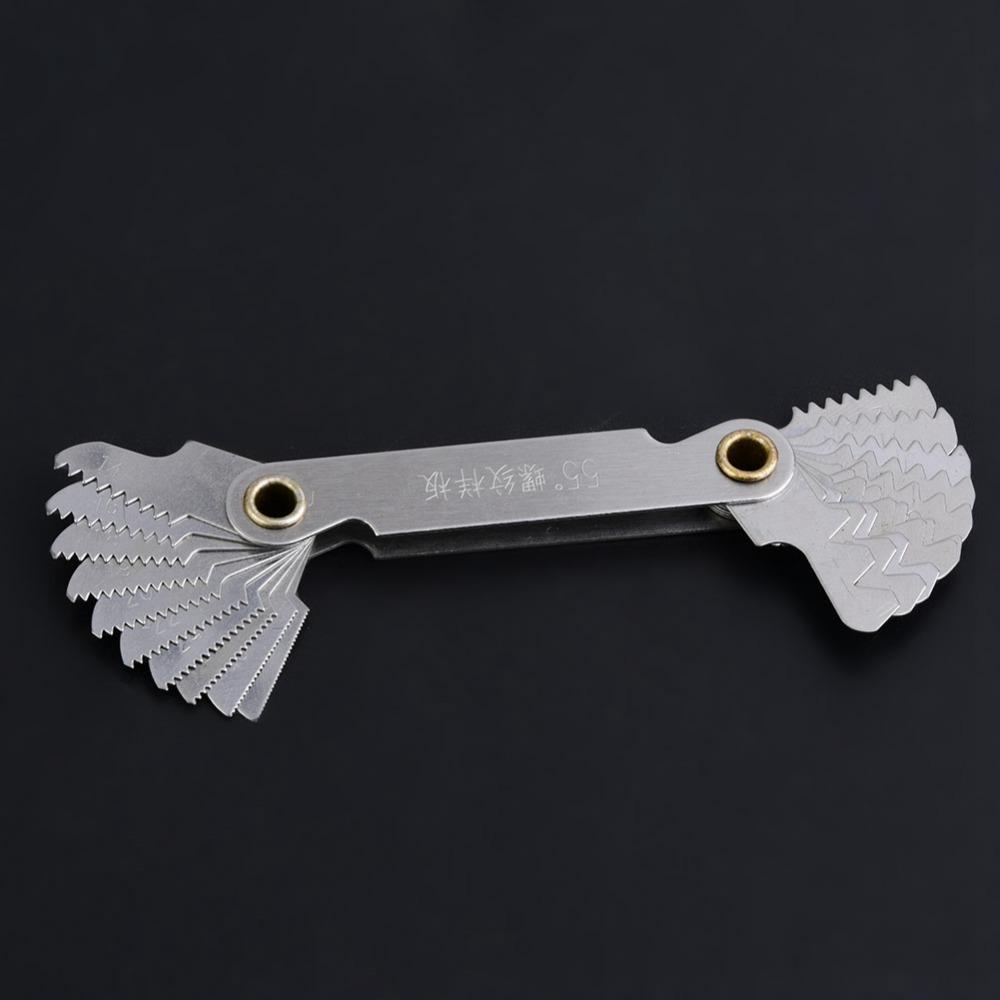 2pcs 55 Degree Thread Measuring Gauge Thread Pitch Gauge Tool For Thread Measurement
