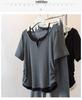 Women's Plus Size Patchwork Faux Two-Piece Short Sleeve T-Shirt - Loose, Slimming, Versatile Summer Style