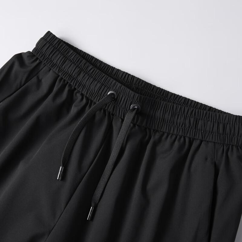 Dibinze Men's Plus Size Ice Silk Straight-Leg Trousers