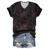 Damenmode Lässig Kurzarm Halloween Print Tops Halloween Elegante Oberteile