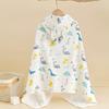 Four Layer Hooded Bathrobe Cartoon Printed Infant Bathrobe Warm Baby Gauze Bath Towel  Sleepwear