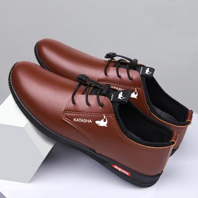 2025 New Men's Shoes Trend Casual Soft-soled Men's Leather Shoes Business Versatile Lightweight Imitation Leather D G Shoes