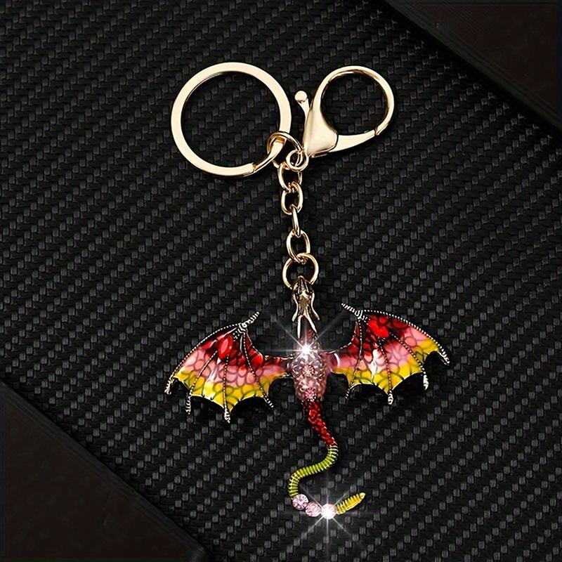 Kreativ Imitation Drake Färgstark Handmålad Metall Nyckelring Män Och Kvinnor Nyckelring Smyckesaccessoarer Gåva 1 Styck
