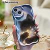 Phone Case: 2D Flat Design Suitable for iPhone 18 17 16 15 14 13 Pro Protective Case, Holding a Little Black Starry Cat, Perfect Christmas and Hallowe