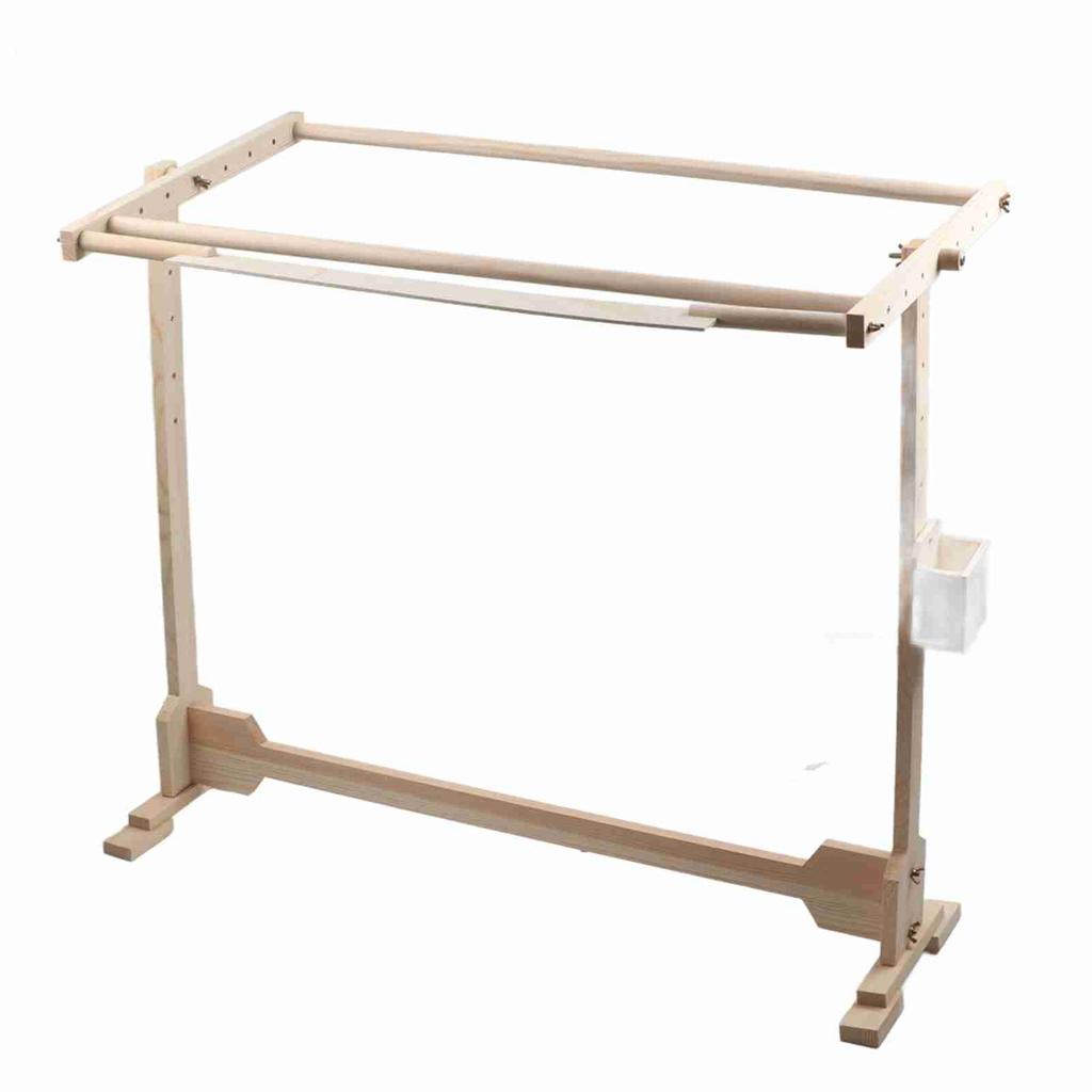 14CT Cross Stitch Frame Floor Stand Wooden Embroidery Tapestry Hoops 80cm