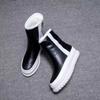 Fashion Snow Boots New Women's Winter Shoes Thick Sole Plaforms Ankle Botas Round Toe Thick Plush Warm Cotton Shoe Side Zip Silver Black